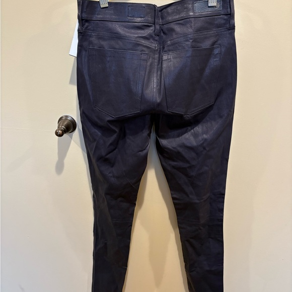 AG Adriano Goldschmied Women's Faux Leather Luxury Work Black Jeans size 27 NWT - Picture 6 of 8